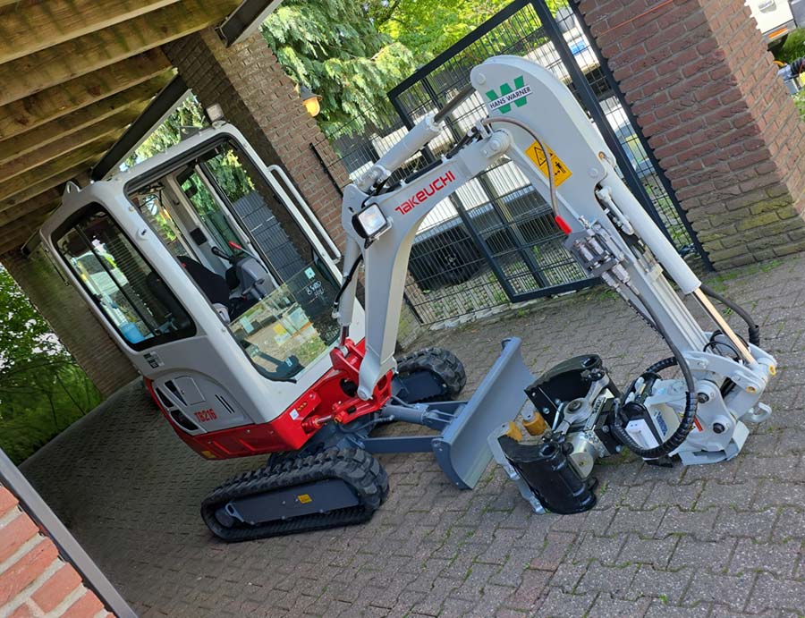 Baggerarbeiten-Garten 3 takeuchi Greifer